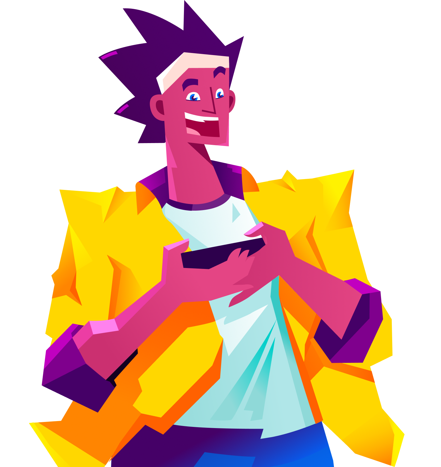 Colorful MPL mascot illustration of a player holding a phone